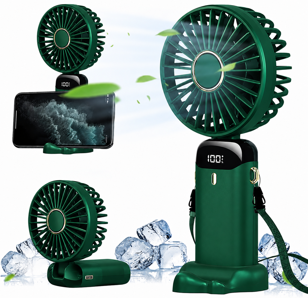 Portable mini Fan Green color