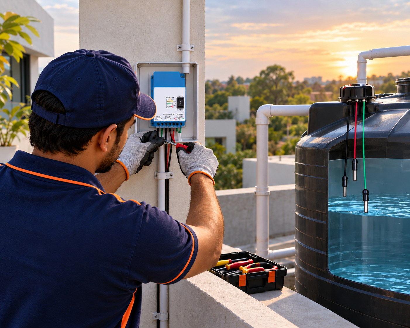 Automatic Water Tank Level Controller Installation