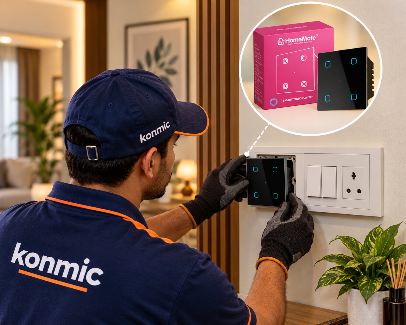 Wi-Fi 4-Gang Smart Touch Switch Installation(6A)