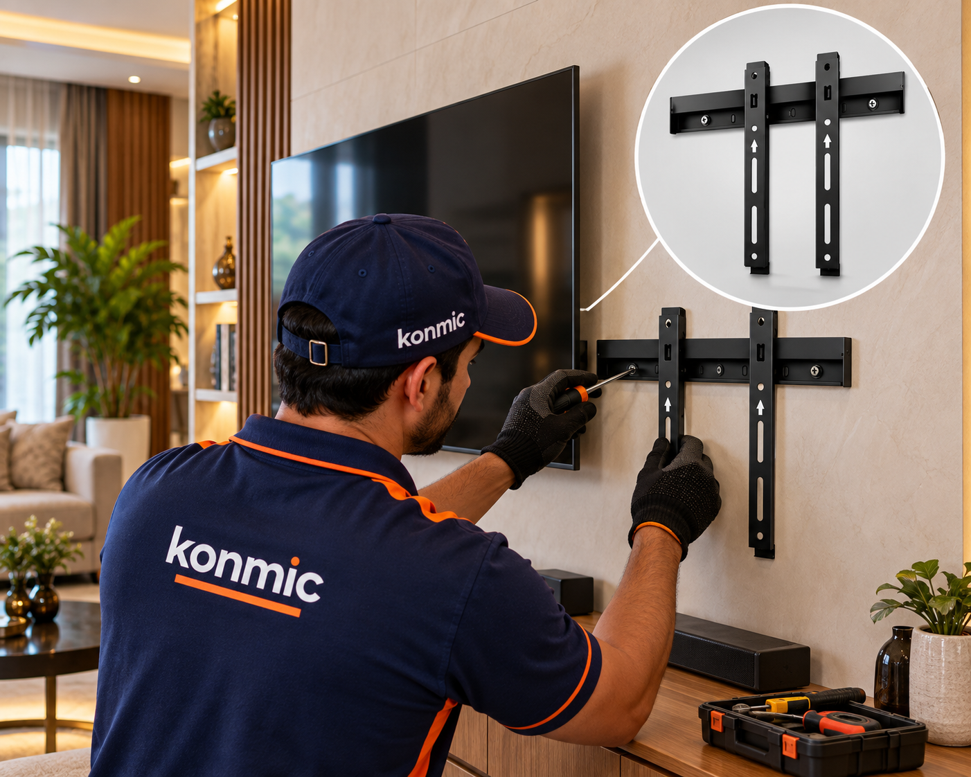 TV Wall Mount Bracket Installation-(up to 32 inch)